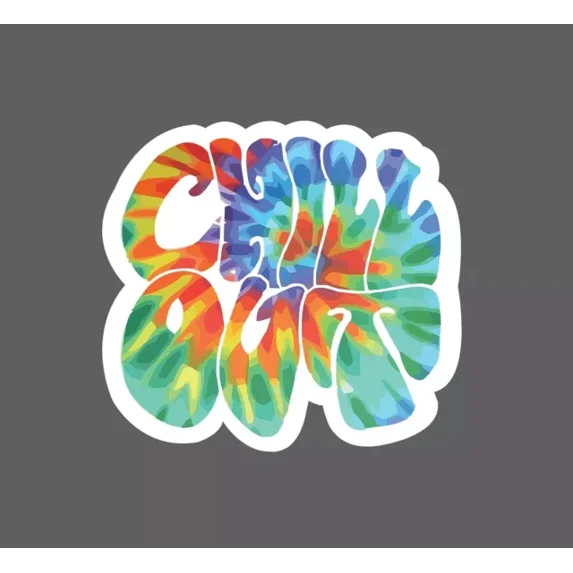 Chill Out Sticker Tie Tye Waterproof Sticker Phone Decal Water Bottle ...