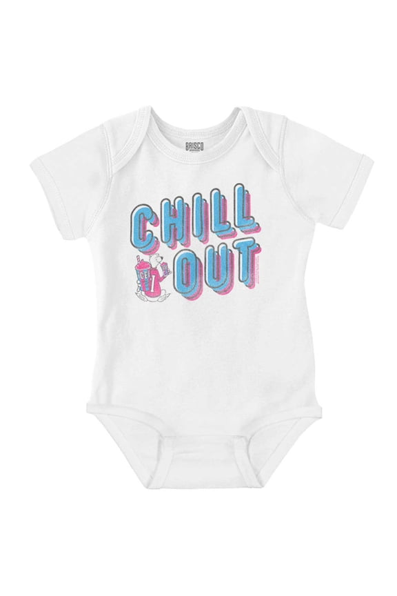 Chill Out Vintage 80s Icee Logo Romper Boys or Girls Infant Baby Brisco Brands 24M