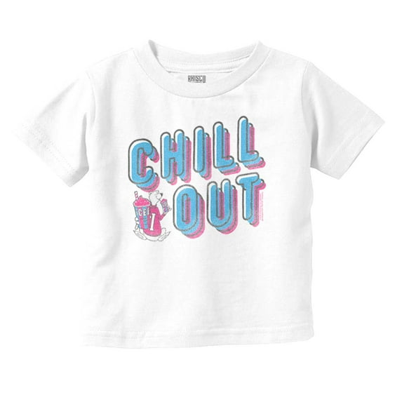 Chill Out Vintage 80s Icee Logo Toddler Boy Girl T Shirt Infant Toddler Brisco Brands 18M