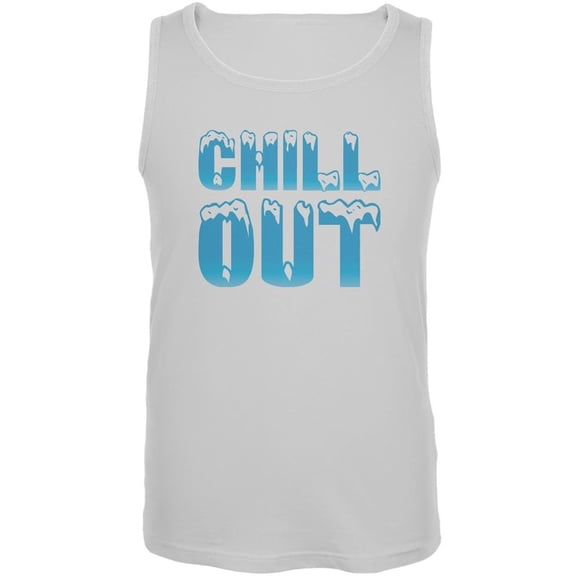 Chill Out White Adult Tank Top - 4X-Large
