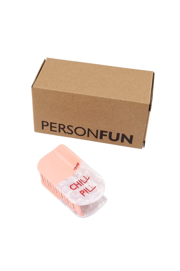 Chill Pill Hair Claw Clip Pink and White Pharmacy-Inspired Design Acetate Hair Accessory for Women Girls Gift
