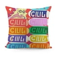 thumbnail image 1 of Chill Pill Varied Pop Style Blocked Pattern Design by Daphne Polselli Throw Pillow, Multi-Color, 1 of 5