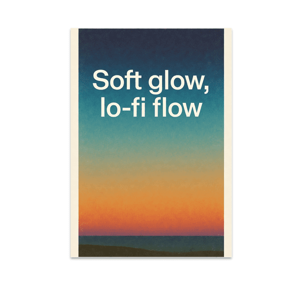 Chill Retro Wall Decor - Lo-Fi Sunset Aesthetic - 13x19 Poster Print