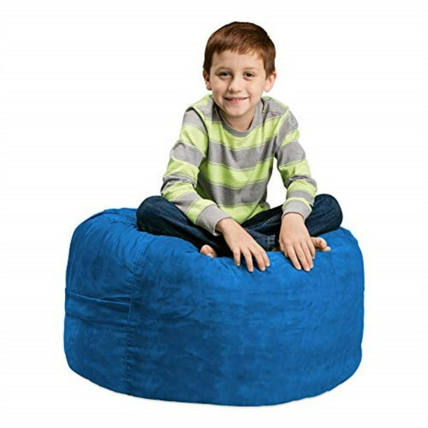 Chill Sack Bean Bag Chair Large 2 Memory Foam Furniture Bean Bag Big Sofa with Soft Micro Fiber Cover Royal Blue Walmart Business Supplies