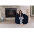 thumbnail image 1 of Chill Sack Bean Bag Chair, Memory Foam Lounger with Microsuede Cover, Kids, Adults, 4 ft, Navy, 1 of 7