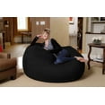 thumbnail image 1 of Chill Sack Bean Bag Chair, Memory Foam Lounger with Microsuede Cover, Kids, Adults, 5 ft, Black, 1 of 6