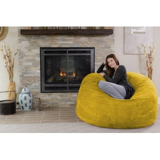 Yellow bean bag chair walmart cheap