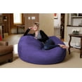 thumbnail image 1 of Chill Sack Bean Bag Chair, Memory Foam Lounger with Microsuede Cover, Kids, Adults, 5 ft, Purple, 1 of 6
