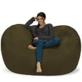 thumbnail image 1 of Chill Sack Bean Bag Chair, Memory Foam Lounger with Microsuede Cover, Kids, Adults, 6 ft, Olive, 1 of 2