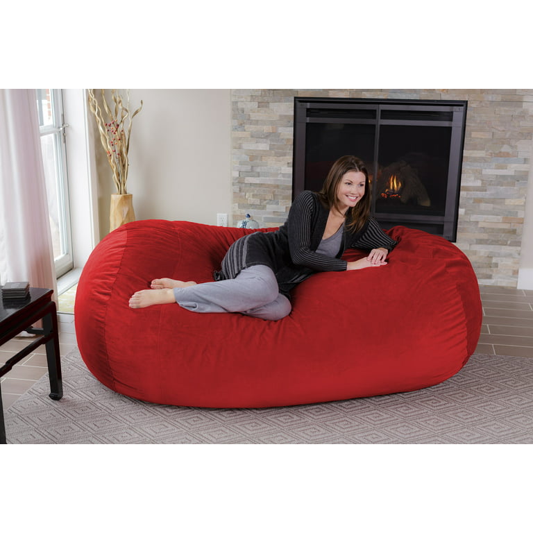 BOUSSAC Bean Bag Chair, Memory Foam Lounger with Microsuede Cover, Kids,  Adults, 5 Ft, Bean Bag