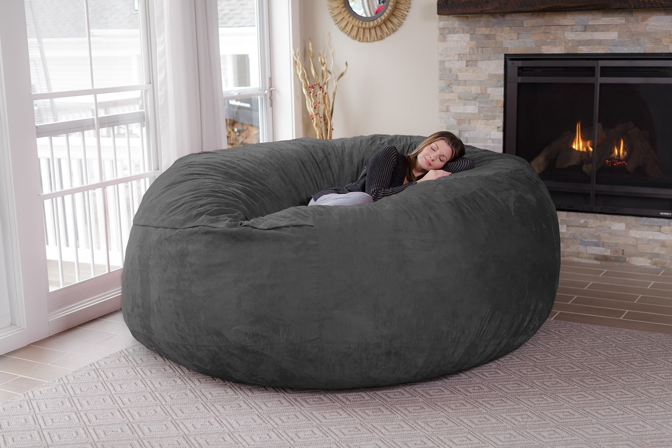 A Bean Bag Bed With Built-in Blanket and Pillow | Home Design, Garden &  Architecture Blog Magazine