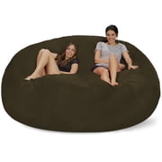 Chill Sack Bean Bag Chair, Memory Foam Lounger with Microsuede Cover, Kids, Adults, 8 ft, Olive