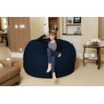 thumbnail image 1 of Chill Sack Bean Bag Chair, Memory Foam with Microsuede Cover, Kids, Adults, 6 ft, Navy, 1 of 9