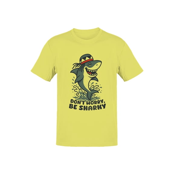 Chill Shark Design "Don't Worry, Be Sharky Men's T-shirt