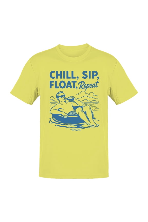 Chill, Sip, Float, Repeat Design Men's T-shirt