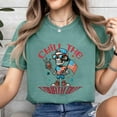 thumbnail image 1 of Chill The Fourth Out Skeleton Shirt, Funny 4th of July T-Shirt, Patriotic Skeleton Tee, Independence Day USA Shirt, Trending July 4th Gift, 1 of 5