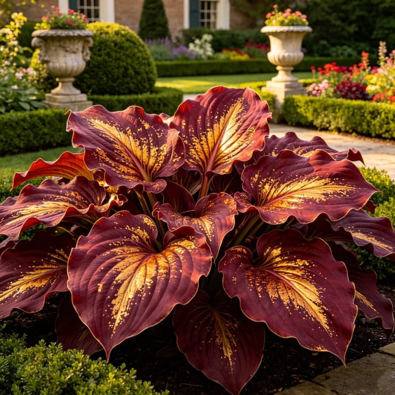 Chill Tolerant Perennial Hosta Mix – Colorful Variegated Leaves – Effortless Shade Garden Accent – Great for Plant Hangers