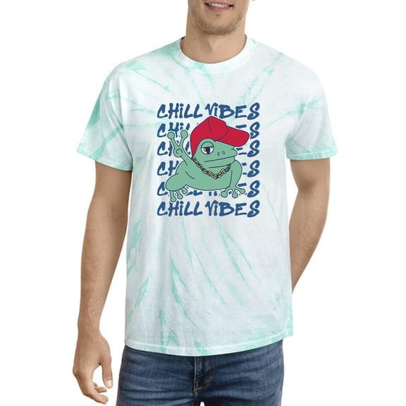 Chill Vibes Frog Tie Dye Cyclone Men -Smartprints Designs, Male Large