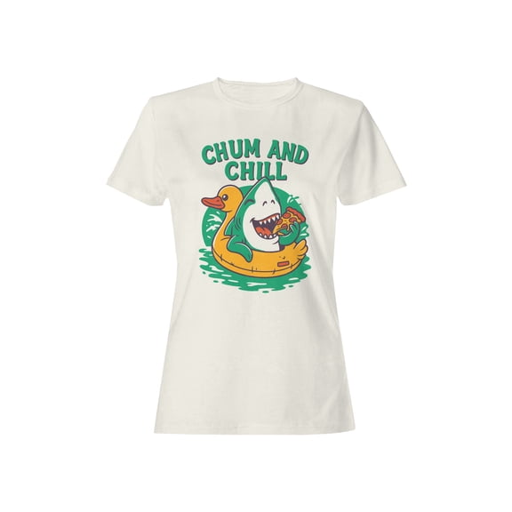 Chill Vibes: Shark & Duck Fun Women's T-shirt