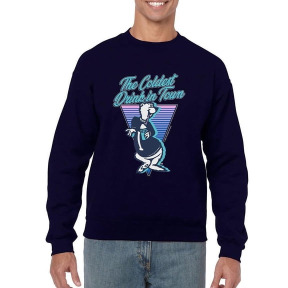 Chill Vibes Triangle - ICEE Retro Cool Bear Graphic Men's Sweatshirt
