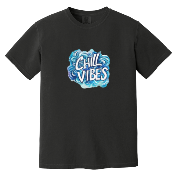 Chill Vibes Vintage Inspired Mood Scene Daily Fun Calm Comfort Color T-Shirt, for men & women, up to size 4XL