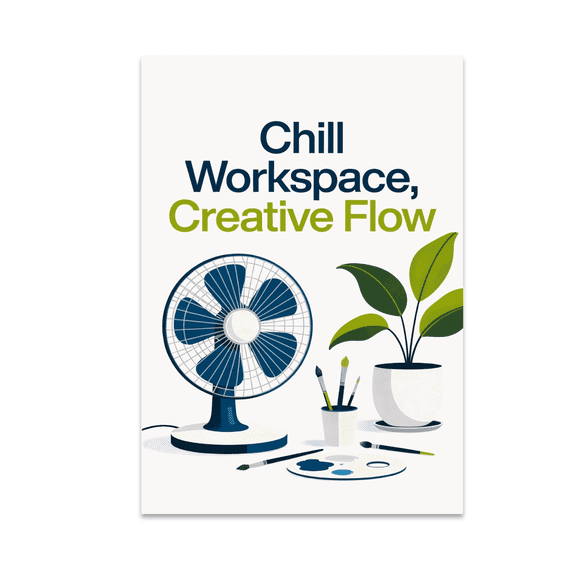 Chill Workspace Creative Flow Art - Office Decor Enthusiast - 13x19 Poster Print