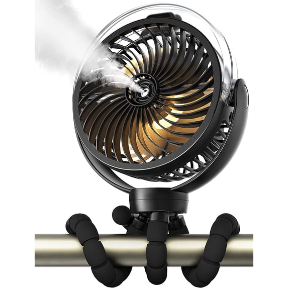 ChillGo 6.49 in 3-Speed Cooling Freestanding Misting Stroller Fan