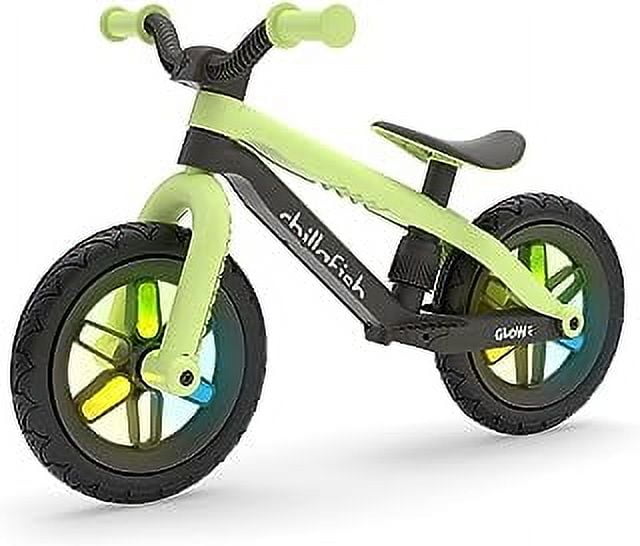 Chillafish BMXie Glow lightweight balance bike with light up wheels when riding for kids 2 to 5 years 12 inch airless rubberskin tires adjustable seat without tools Pistachio Walmart