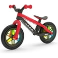 thumbnail image 1 of Chillafish BMXie Glow lightweight balance bike with light-up wheels when riding, for kids 2 to 5 years, 12-inch airless rubberskin tires, adjustable seat without tools, Red, 1 of 9