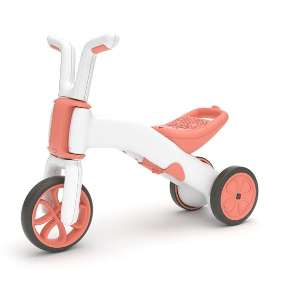 Chillafish Bunzi Gradual Balance Bike and Tricycle,6 inches, 2-in-1 Ride on Toy for 1-3 Years Old, Silent Non-Marking Wheels, Flamingo