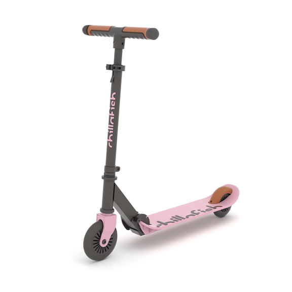 Chillafish Flexxi Mini Cameo Pink Foldable Scooter for Kids Ages 5+ - Integrated Brake, Compact & Adjustable