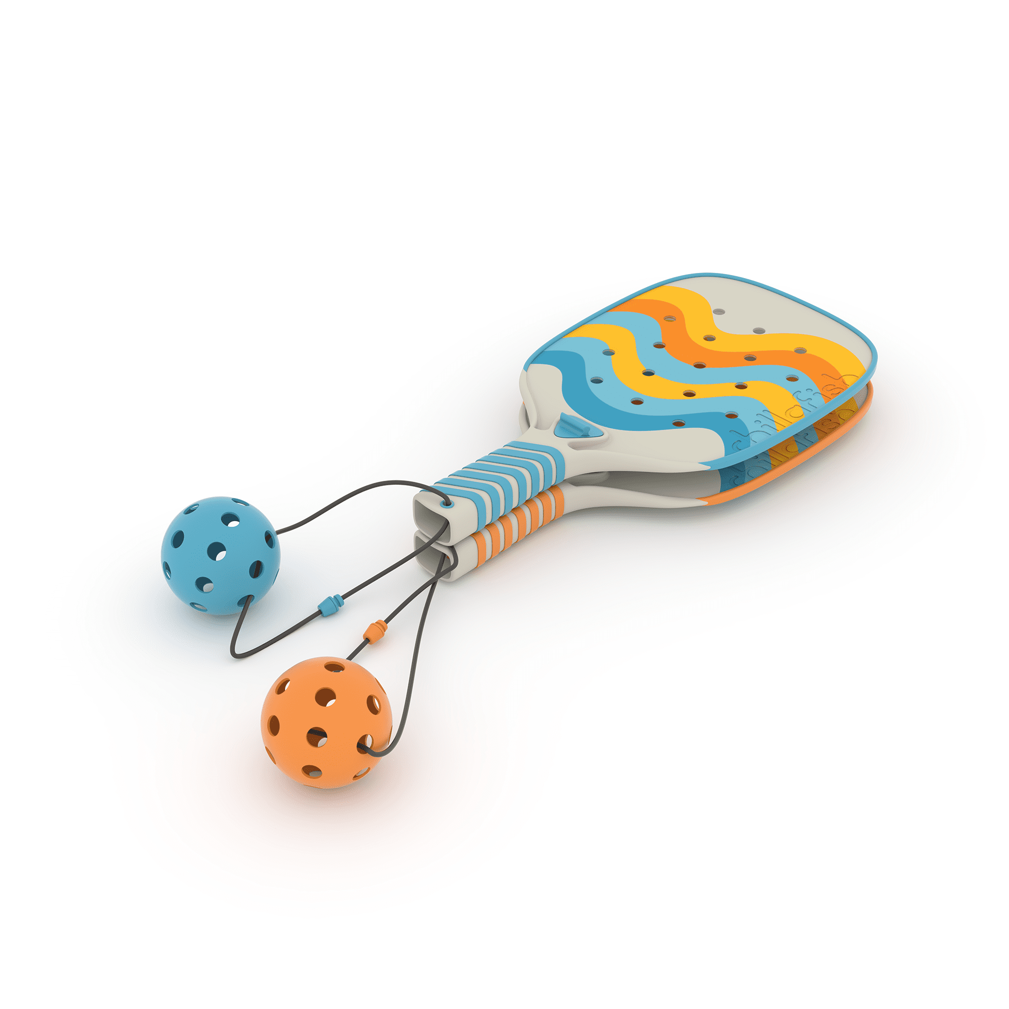 Chillafish Pickli Summer- Connectable and Lightweight Beach-Ready Pickleball Set Ages 5+
