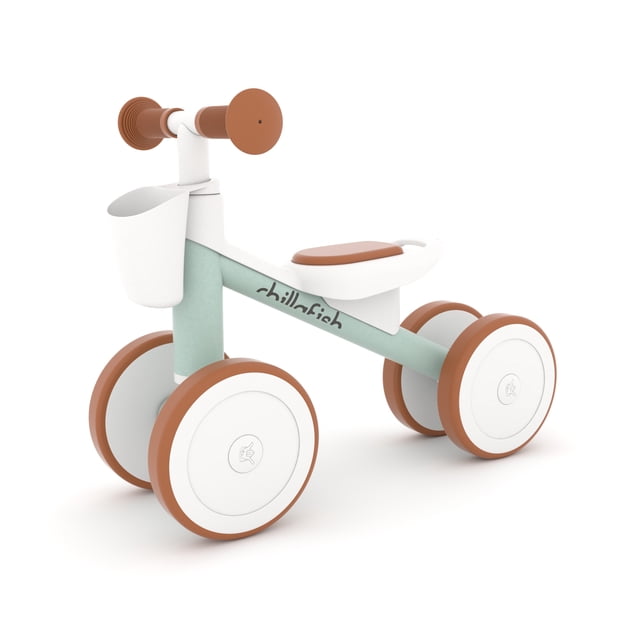 Chillafish Quadi Racer Toddler Balance Bike Ride-On Toy, Stable 4-Wheel No-Pedal Training Bike, Ages 1–3, Breeze