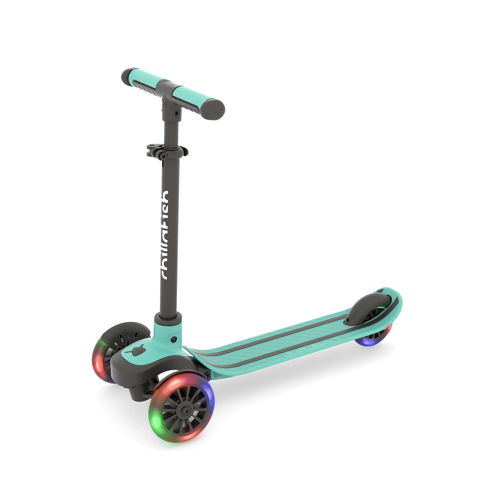 Chillafish Scotti GLOW 3-Wheel Lean-to-Steer Kids’ Scooter – Mint, Light-Up Wheels, Height-Adjustable Handlebar