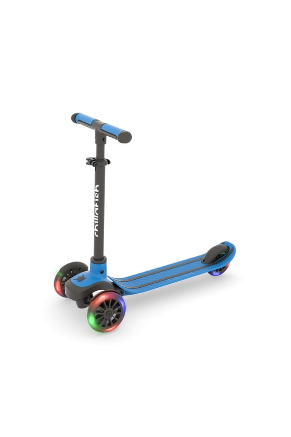 Scotti GLOW 3-Wheel Lean-to-Steer Kids’ Scooter – Navy, Light-Up Wheels, Height-Adjustable Handlebar