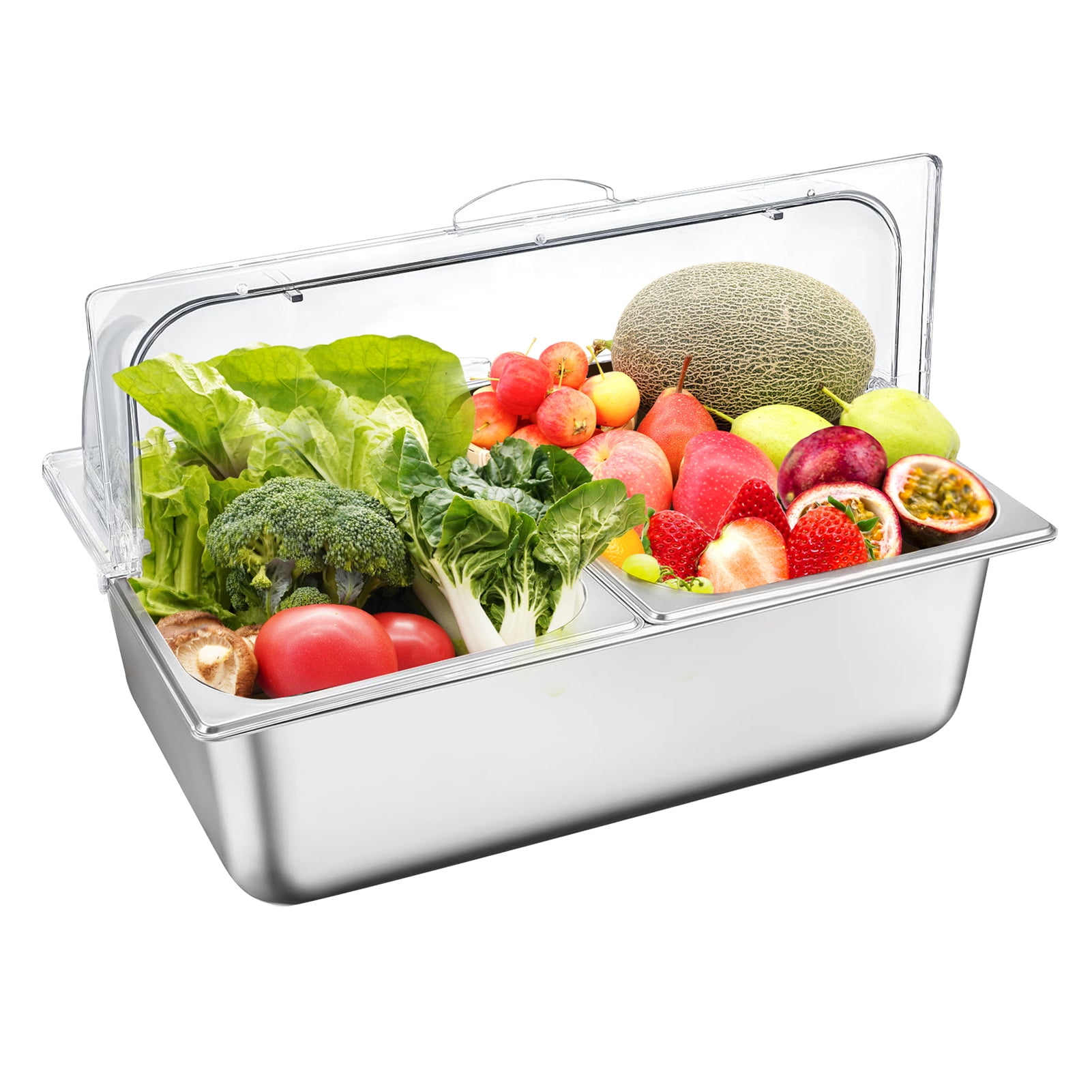 Chilled Condiment Server | 2 Compartment Salad Dressing Appetizer ...