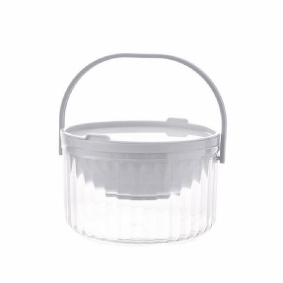 Chilled Serving Bowl, Ice Bowl with Plastic Base, Cold Food Platter, Shrimp Cocktail Serving Dish, Party Tray with Handle, Cold Serving Platter & Ice Platter for Chilled Appetizers, Sushi