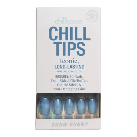 Chillhouse Chill Tips Press On Nails, Après All Day, Almond Style, 30 Count