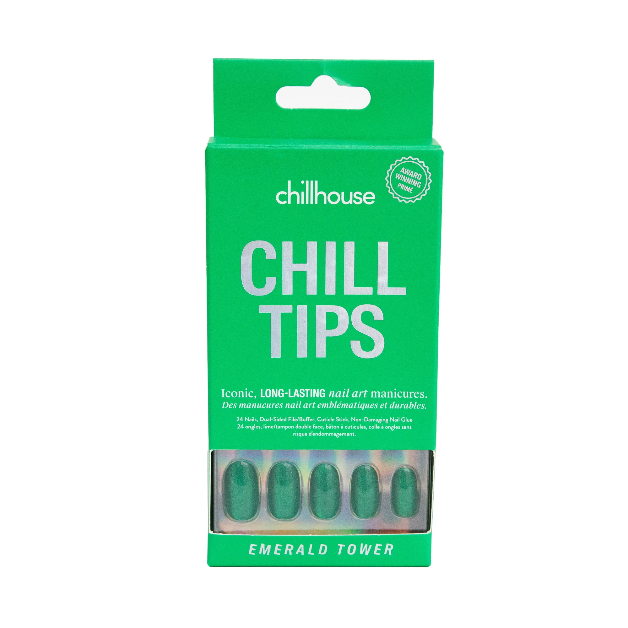 Chillhouse Chill Tips Press On Nail set - Emerald Tower