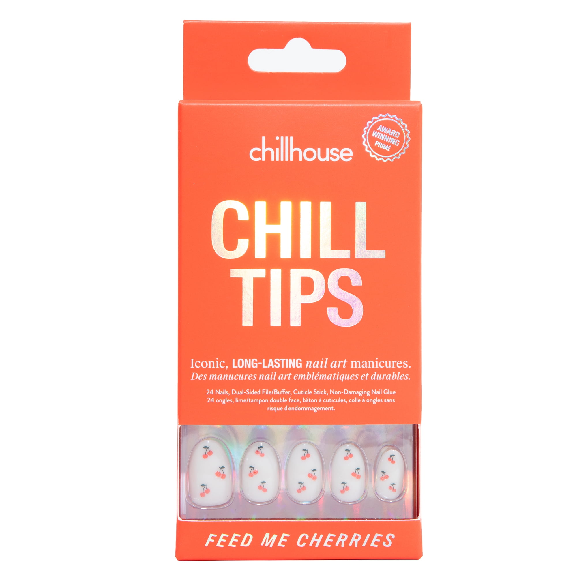 Chillhouse Chill Tips Press on Nail Kit, False Nails, Feed Me Cherries