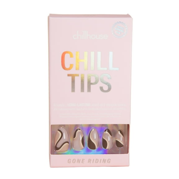 Chillhouse Chill Tips Press On Nails, Gone Riding, Almond Style, 30 Count