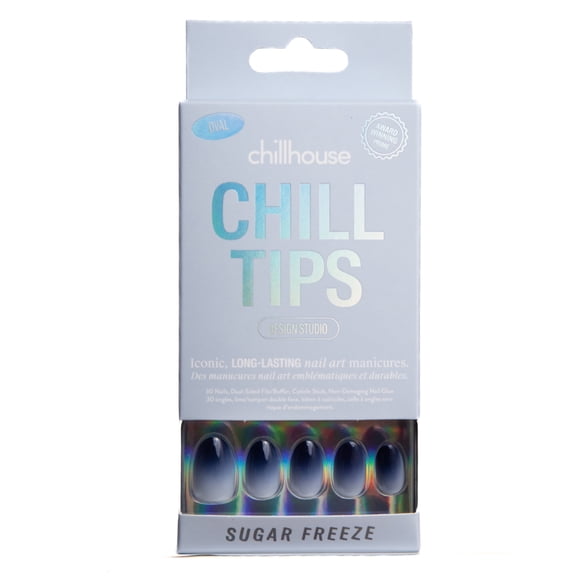 Chillhouse Chill Tips Press On Nails, Sugar Freeze, Oval Style, 30 Count