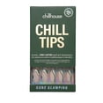 thumbnail image 1 of Chillhouse Chill Tips - Signatures Press On Nails, Gone Glamping, Oval Medium, Nude and Green, 30 Fake Nails, 1 of 12
