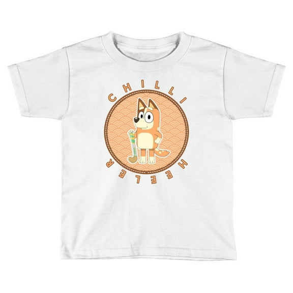 Chilli Heeler Toddler T Shirt Bluey Cartoon Shirt, Bluey Birthday Girl, Bluey Birthday Shirt TODDLER SHORT SLEEVE TEE BELLA CANVAS 3001T