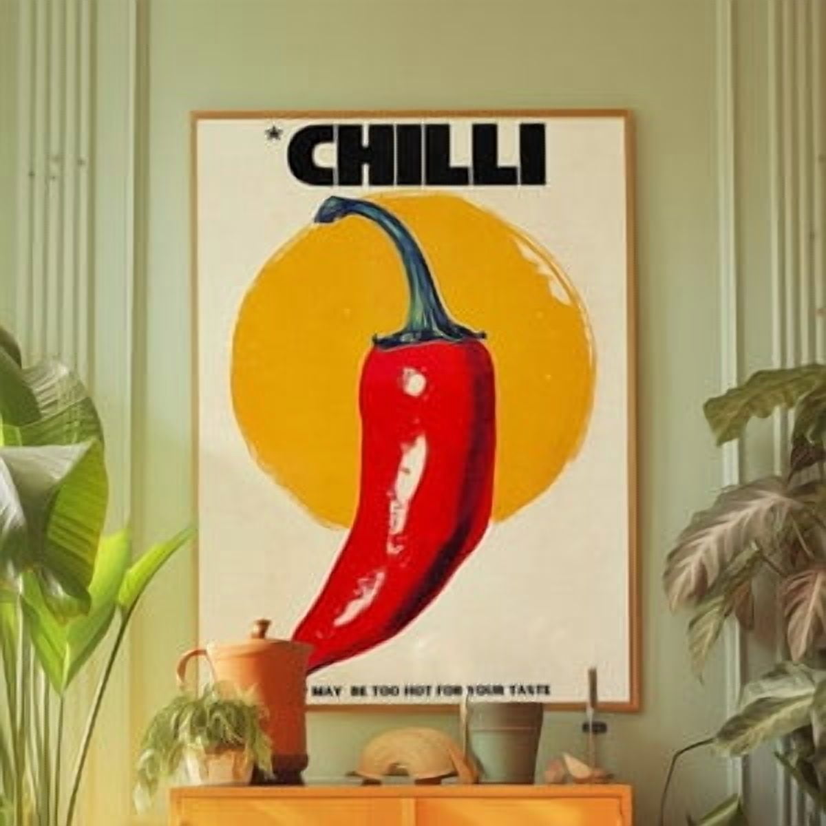 Chilli Pepper Retro Poster, Poster Home Decor, Poster Only - Walmart.com