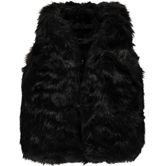Chilli Pop Little Girls 4-6X Faux Fur Vest (Black 4)