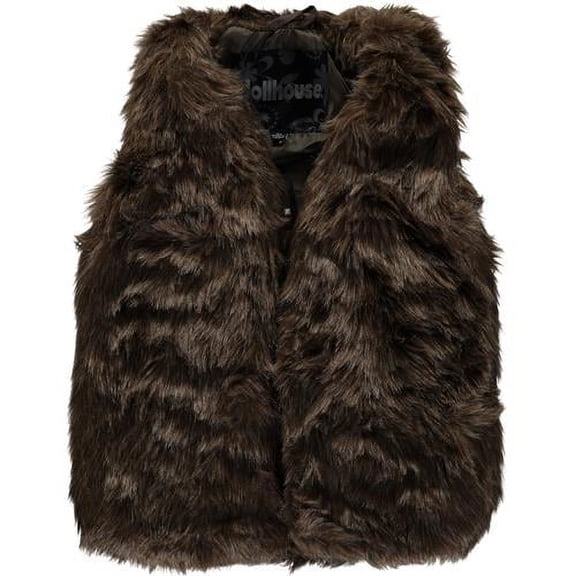 Chilli Pop Little Girls 4-6X Faux Fur Vest (Brown 4)