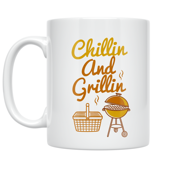 Chillin And Grillin Picnic Theme - Outdoor Enthusiast - 11 oz Ceramic Coffee Mug