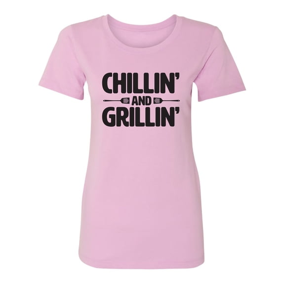 Chillin' And Grillin' Womens crewneck tee
