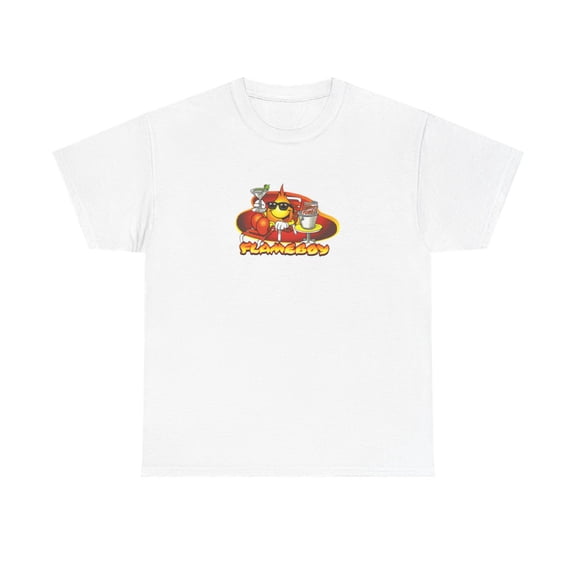 Chillin Flame Boy World Industries 2000s Skateboard Vintage Classic TShirt Print - White / 2XL